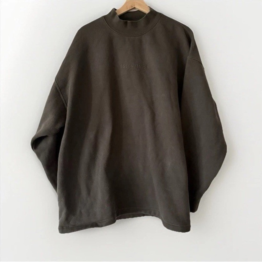 Fear of God Essentials Crewneck Sweatshirt Off-Black SS23 Size Large L